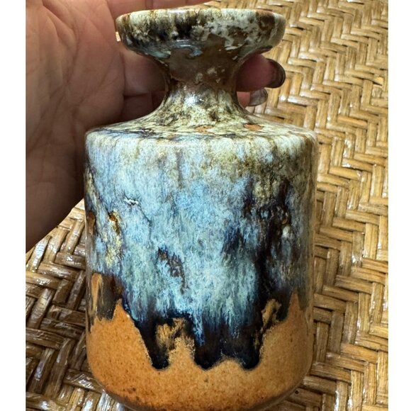 Studio Handcrafted Ceramic Drip-Glaze Bud Vase - Picture 5 of 6